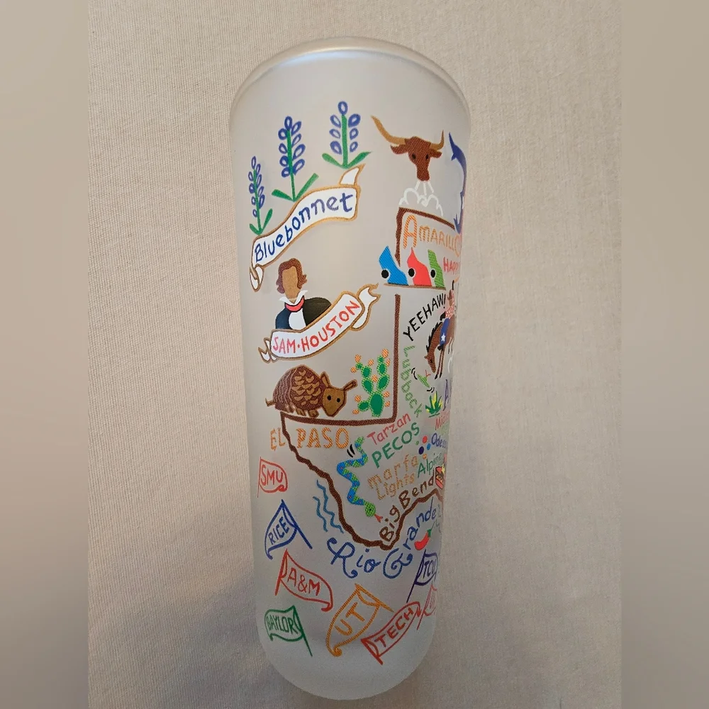 NWT Catstudio Texas Drinking Glass /Tumbler - Picture 3 of 7